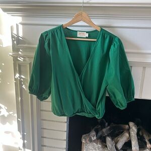 Nation LTD Emerald Green Blouse